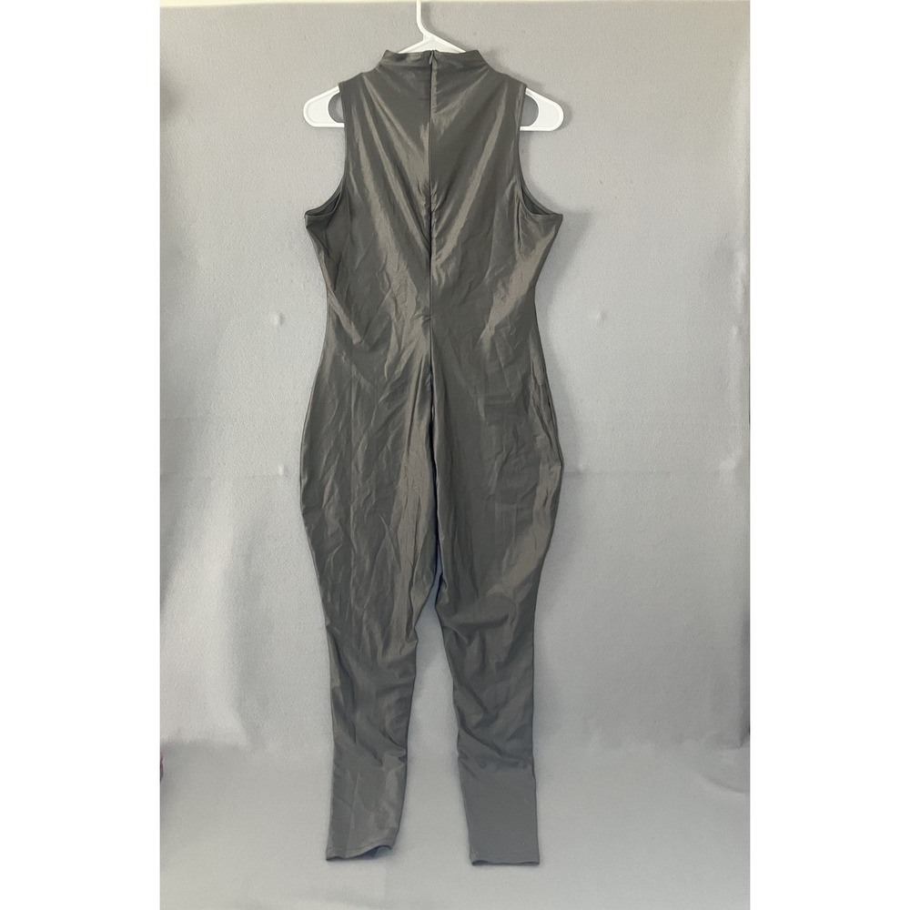 SKIMS Shine Spandex Jersey Catsuit in Gray Chalk Size XL Flattering Snatched - Picture 4 of 8
